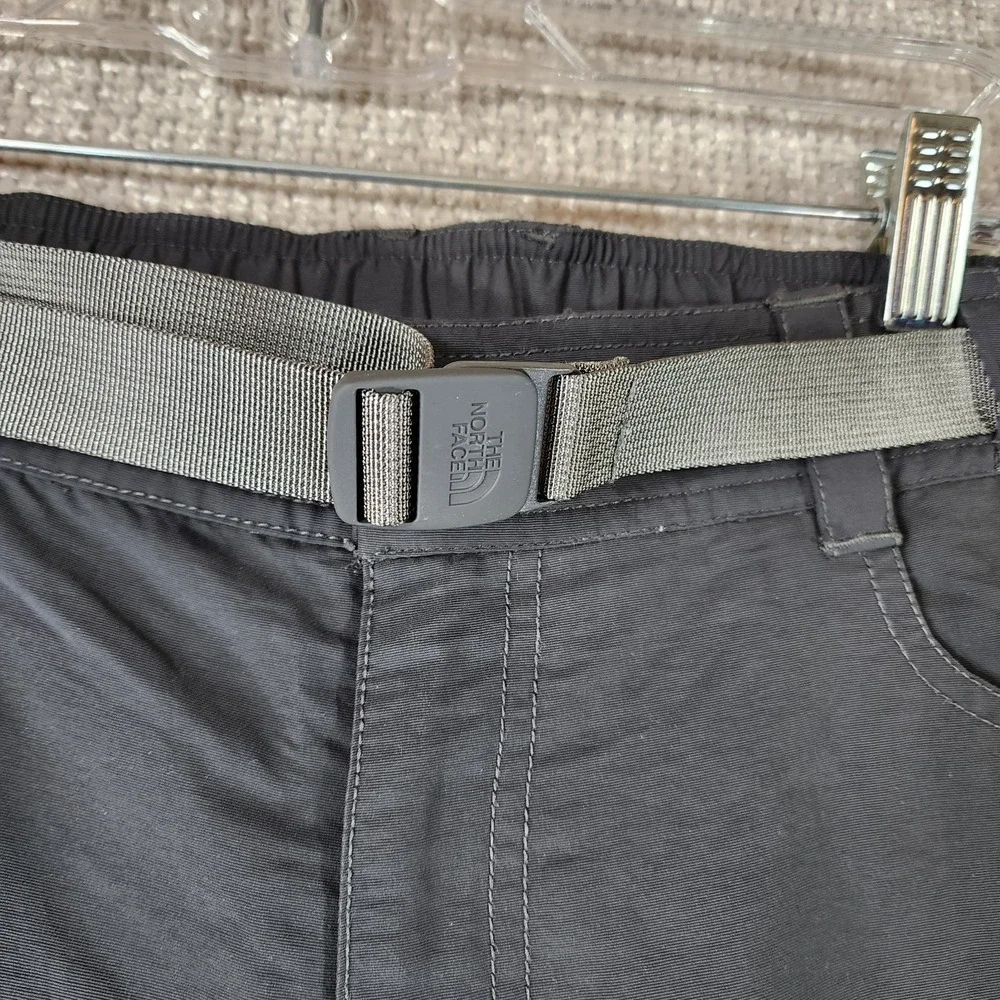 The North Face Convertible Hiking Pants Mens 36x29 Gray Nylon Belted NF0A2WLA